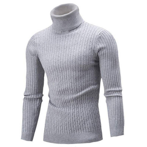 Vente chaude personnalisé imprimé hommes à capuche couleur unie tricoté hiver Cardigan pull 100% coton brodé - Product Image 1