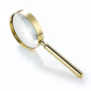 Lupa de Mano de Aluminio Dorado, Estilo Antiguo, Lente Óptica HD, Ayuda de Lectura Portátil para Personas Mayores, Tasación de Joyas, Manualidades - Product Image 1