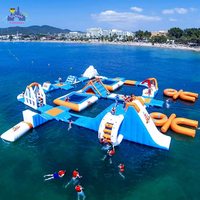 Parc aquatique gonflable professionnel personnalisé Lilytoys, parc aquatique gonflable flottant pour usage commercial