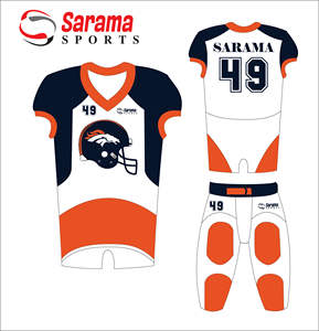 Uniformes de fútbol americano de alta calidad Diseños personalizados Impresión sublimada Conjuntos de uniformes transpirables de secado rápido, - Product Image 1