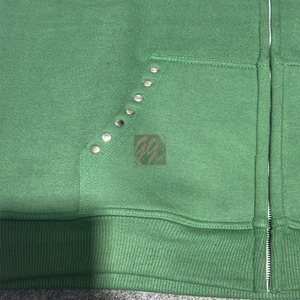 Sudaderas con capucha con logotipo bordado personalizado para hombre Sudadera con capucha con cremallera y logotipo bordado personalizado con su diseño - Product Image 5