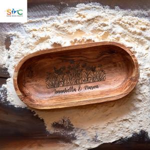 Cuenco de madera personalizado, masa grabada, boda, parejas, compromiso, regalo de aniversario - Product Image 5