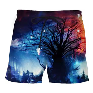 Pantalones Cortos Personalizados para Hombre, Sublimados, Casuales, 100% Algodón, Estampados, de Cintura Media, con Cierre de Cordón, Transpirables, Resistentes al Viento, de Secado Rápido, para Verano - Product Image 5