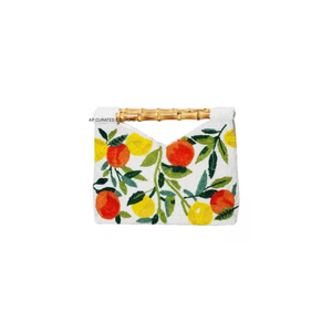 Bolsos de mano personalizables con forma de D, hechos a mano, con cuentas y bordados, con cremallera, multifunción, organizador de maquillaje, tipo clutch para novias, los más vendidos. - Product Image 2