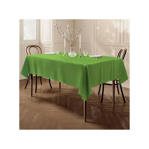 Nappe en mélange de lin vert olive 58 x 88 pouces 190 GSM 230 TC Texture naturelle Couleur unie pour salle à manger, brunch, décoration intérieure - Product Image 1