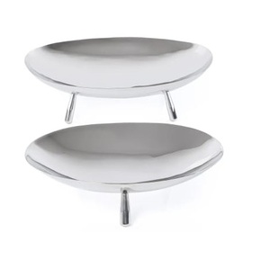 Bandejas de Servicio de Alimentos de Metal y Vidrio para el Hogar, Hotel, Restaurante, Utensilios de Cocina, Bandeja de Servicio a Precio de Mayoreo - Product Image 3