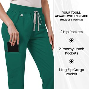 กางเกงสครับทางการแพทย์ของผู้หญิงเครื่องแบบโรงพยาบาลทำจากผ้านุ่มสบายระบายอากาศ - Product Image 4