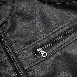 Chaquetas de Cuero Personalizadas de Estilo Urbano, Chaqueta de Motociclista de Cuero con Bordado Grueso y Cierre de Cremallera para Hombre, Chaquetas de Cuero Genuino para Hombre - Product Image 6