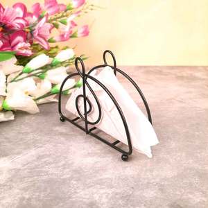 Servilletero de metal negro de calidad superior para servicio de mesa de restaurante diseño personalizado para exportación mundial desde India - Product Image 4