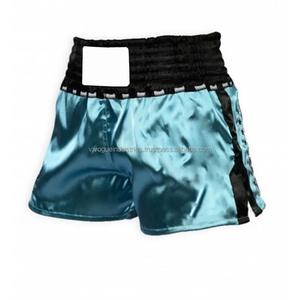 Shorts de combat MMA en satin personnalisés en gros, impression par sublimation sur le devant, respirants, légers, 220g, shorts d'entraînement de kickboxing unisexes - Product Image 1