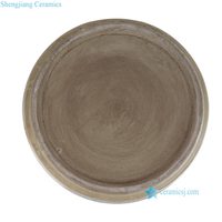 RZFH02-i Jingdezhen Grande jardinière en céramique verte émaillée, motif rond classique, avec poignées en forme de lion, pour jardin, maison et extérieur, vente en gros