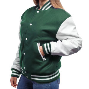 Manteau d'hiver à la mode pour femmes lettre Design décontracté Sport surdimensionné respirant veste en cuir tissu personnalisé laine broderie nouveau - Product Image 5