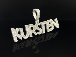 Pendentif personnalisé en diamant CZ glacé, style hip-hop de luxe - Product Image 3