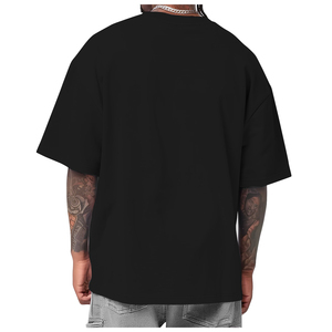 เสื้อยืดผ้าฝ้ายโอเวอร์ไซส์สำหรับผู้ชายเสื้อยืดผ้าฝ้ายโอเวอร์ไซส์เปิดไหล่300gsm ออกแบบได้ตามต้องการ - Product Image 4