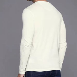 Camisetas de Hombre 100% Algodón, Manga Raglán, Tela de Estambre Ecológica, Logotipo Personalizado, Ropa de Invierno de Alta Calidad - Product Image 2