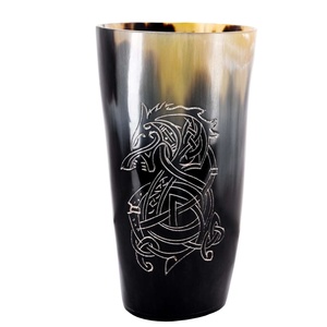 Copa de cristal de cuerno vikingo pulida para beber agua y vino de proveedor indio - Product Image 1