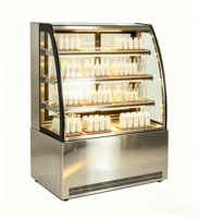 Vitrine réfrigérée verticale pour supermarché commercial, avec double porte vitrée, pour la présentation et le stockage de boissons