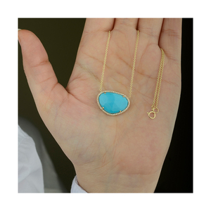 Recién llegado, collar de estilo de moda de lujo de diseño de moda, collar con colgante de cadena de eslabones de oro de 14K para mujer, producido en 10K/18K - Product Image 4