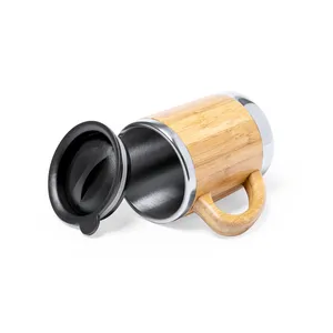 Tazza Birillo Personalizzata in Bambù e Acciaio, Articoli Promozionali Personalizzabili - Product Image 2