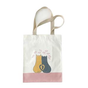 Sac à main en toile pliable de Noël personnalisé pour femmes, fourre-tout réutilisable avec doublure en coton et fermeture à ficelle - Product Image 4