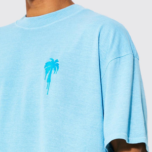 Meilleures ventes, ensemble short 2 pièces d'été décontracté avec logo personnalisé, ensembles courts surdimensionnés pour hommes avec broderie - Product Image 3