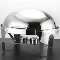 9L Edelstahl Gold Chafing Dish Buffet Speisenwärmer Oval Roll-Top für Hotel, Restaurant, Catering, Gewerbe