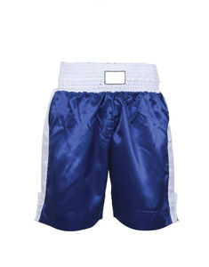 Pantalones cortos de boxeo tailandeses elásticos personalizados de alta calidad para mujer Patrón de bordado brillante Logo Equipo DE LUCHA Premium - Product Image 3