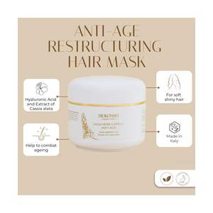 BioKosmo Masque capillaire anti-âge bio de haute qualité 250ml avec formule concentrée Mélange d'acide hyaluronique pour cheveux normaux - Product Image 4
