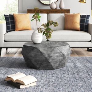 Modern center solid wood gray coffee <b>table</b> for kitchenware office home restaurant living room garden decoration made in india - Product Image 2