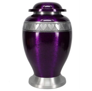 Urnes funéraires en aluminium de haute qualité avec couleur bleue et finition argentée pour les cendres humaines Urnes fabriquées en Inde - Product Image 4