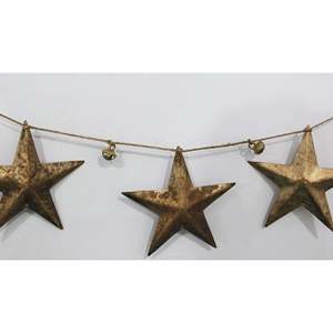 Rustic Iron Metal <b>Stars</b> Garland Bohemian Home Dcor Country Primitive Christmas Holiday Party Decoration Jute <b>Hanging</b> <b>Stars</b> - Product Image 5