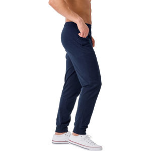 Pantalon de jogging pour homme Streetwear couleur bleu marine décontracté surdimensionné mode entraînement Fitness pantalon de survêtement avec déchets élastiques - Product Image 3
