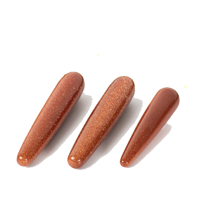 Varita de cristal, Varita de piedra dorada roja para mujer, ejercicio Kegel, cuerpo Natural y cristal curativo, Varita de masaje Yoni, venta al por mayor - Product Image 3