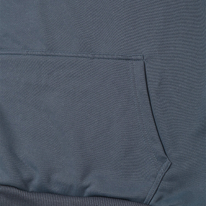 Sweat à capuche en molleton 100% coton 320 g/m² pour homme avec logo personnalisé, surdimensionné, décontracté, uni, teint, brodé à la machine, en gros - Product Image 5