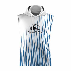 Sudadera sin mangas con capucha para hombre, estilo urbano, transpirable, talla grande, de secado rápido, teñido digital, para verano - Product Image 1