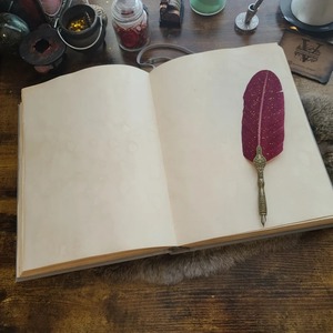 Grand journal en cuir blanc Sun & Moon par Velimira Designs - Product Image 3