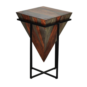 โต๊ะกาแฟดีไซน์ทันสมัยพร้อมฐานโลหะและด้านบนเป็นไม้เนื้อแข็ง-เหมาะสำหรับห้องนั่งเล่นและเฟอร์นิเจอร์ภายในบ้าน - Product Image 4