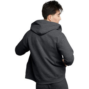 Sweat à capuche pour homme de haute qualité, coupe ample, en polaire, sans cordon de serrage, à fermeture éclair, coupe ample, vente chaude, personnalisable - Product Image 3