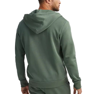 เสื้อฮู้ดซิปแบบมีเชือกผูก รุ่นขายดี แบบเรียบ ไม่มีลาย ทรงปกติ ผ้าฟลีซ ซิปคุณภาพสูง สำหรับผู้ชาย ผ้าฝ้ายผสม - Product Image 6