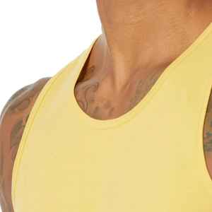 2025 personnalisé côtes sans manches hommes Fitness débardeur 100% coton solide gilet entraînement Gym Stringer côtelé débardeurs haut respirant décontracté - Product Image 3