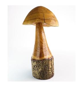 Pièce maîtresse d'automne avec des sculptures de champignons en bois et des bords doux idéaux pour les rassemblements à la maison ou une pièce maîtresse de cuisine rustique - Product Image 1