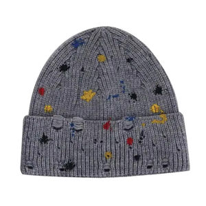 Popular nueva llegada invierno cálido Beanie Cap logotipo personalizado Jacquard logotipo personalizado al aire libre transpirable ropa de calle gorros - Product Image 1