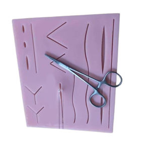 ทนทานนักเรียนแพทย์เย็บแผ่นฝึกอบรมผ่าตัดที่เชื่อถือชีวิตซิลิโคน 14 แผล 3 ชั้นพร้อมแผ่นเย็บผิวตาข่าย - Product Image 4