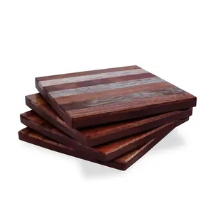 El posavasos de madera podría ser un título largo adecuado para el producto que se muestra en el. Parece ser un conjunto de cuatro posavasos de madera. - Product Image 3