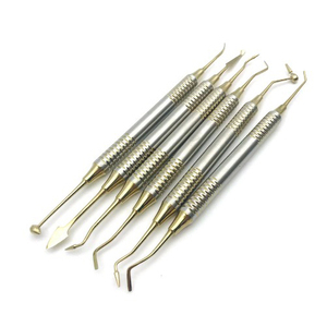 Spatule de remplissage dentaire double extrémité en acier inoxydable manuelle, ensemble d'instruments dentaires restaurateurs - Product Image 2