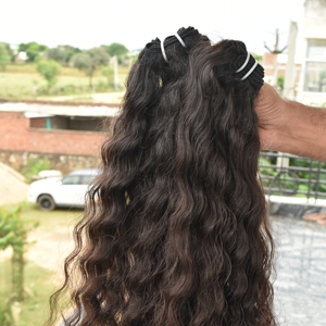 Paquetes de cabello Remy DEL SUR DE LA India, cabello natural virgen sin procesar, recto y ondulado profundo, precio de proveedor al por mayor - Product Image 2