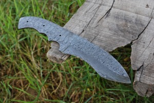 Hoja de Damasco personalizable, cuchillo forjado a mano en blanco con soporte OEM disponible - Product Image 3