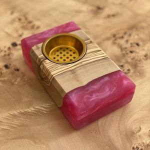 Handmade Epoxy Resin Bakhoor Trending Rectangle <b>Tealight</b> Burner Indian Ramadan Special Trending Epoxy Wooden Round Bakhoor Gift - Product Image 1