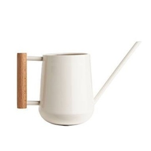 บัวรดน้ำโลหะสีเบอร์กันดีคลาสสิก พร้อมหัวรดน้ำทองเหลืองลายดอกกุหลาบ สำหรับสวน พืชในร่มและกลางแจ้ง - Product Image 1