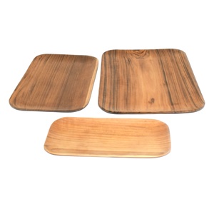 Diseño hecho a mano Acabado natural Uso de catering Bandeja para servir alimentos Calidad superior Nueva elegante Bandeja para servir de madera para frutas - Product Image 4